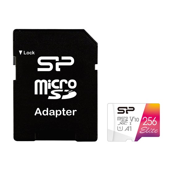 Memorija SD Micro Card, 256GB Silicon Power Elite 2, Class10 C10, UHS-I U1, A1, + adapter SD, SP256GBSTXBV1V20SP