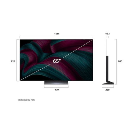 TV LG OLED65C51LA 65" 4K UHD, OLED Smart TV, OLED65C51LA 