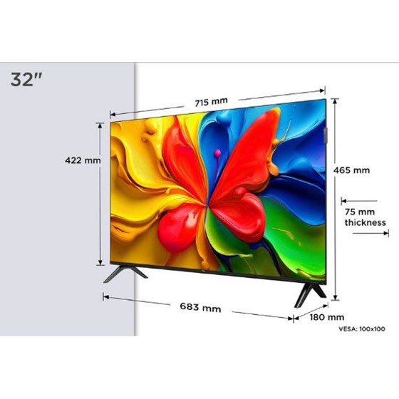 TV TCL 32S4K, 32" HD, QLED, Smart TV, 32S4K