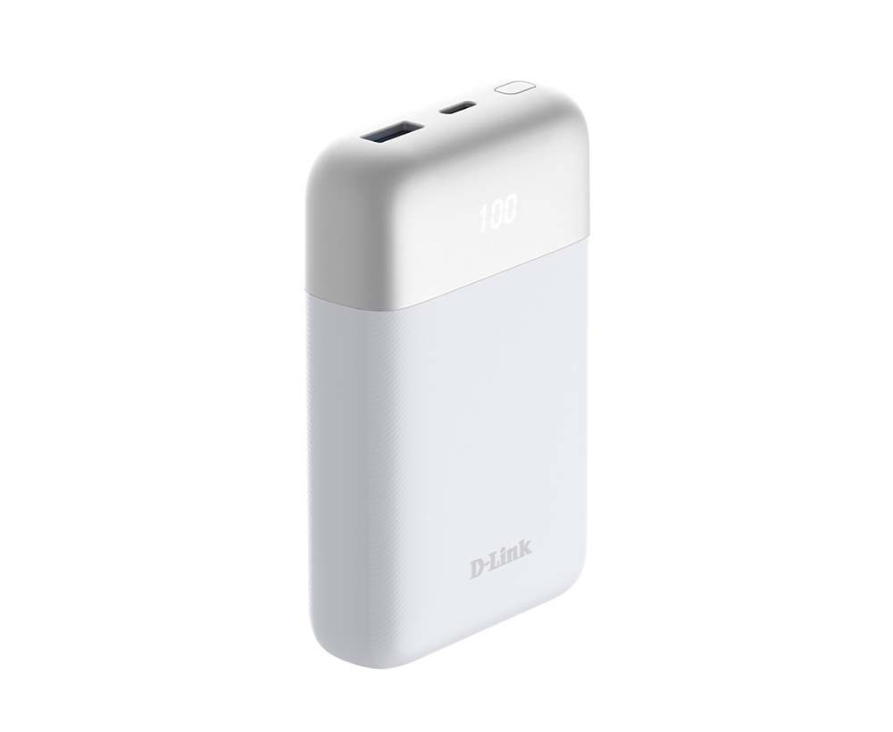 D-Link Powerbank DPP-101, 10.000 mAh, 18W sa USB-C kablom, bijeli