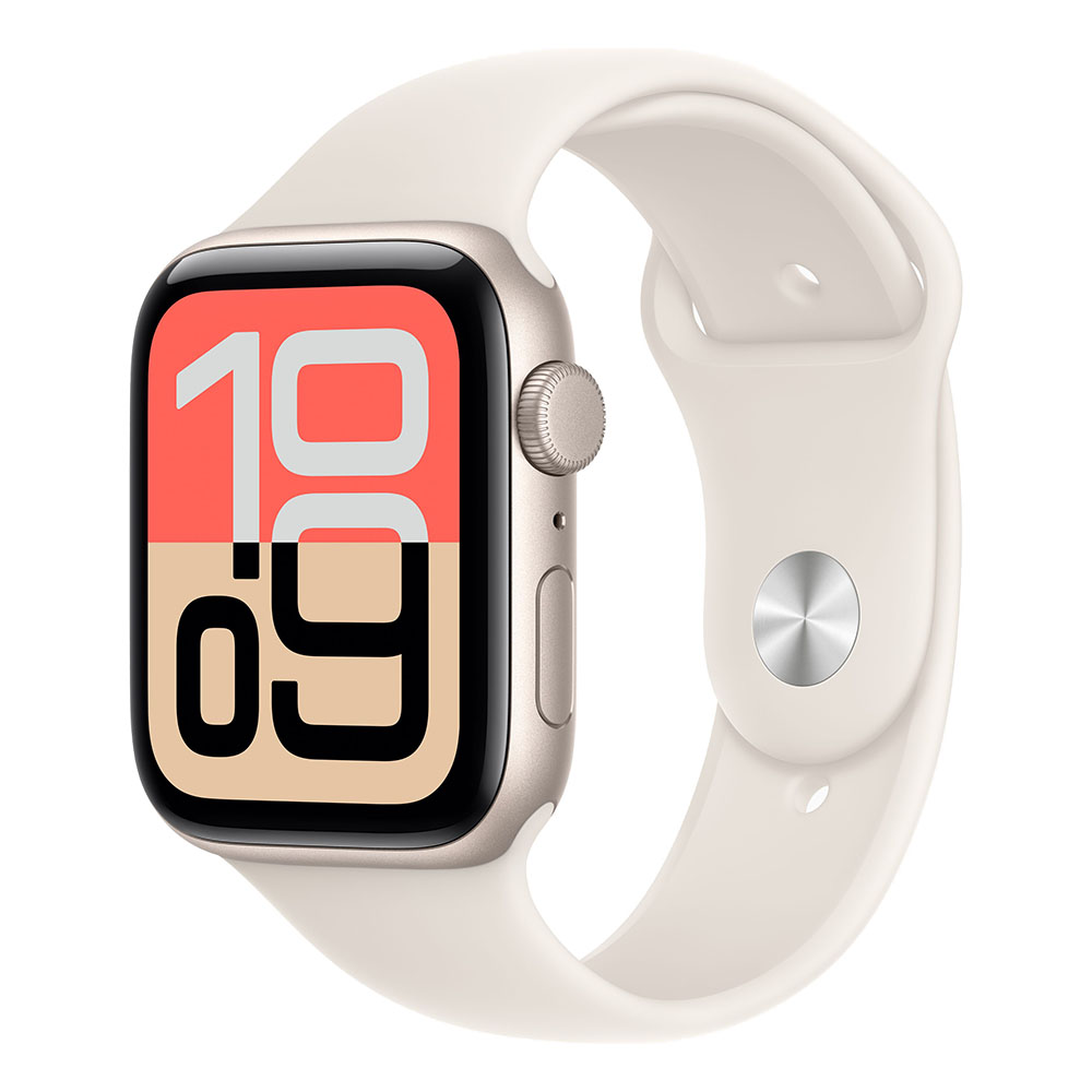 Apple Watch SE 3 GPS 44mm Starlight Aluminium Case with Starlight Sport Band - S/M