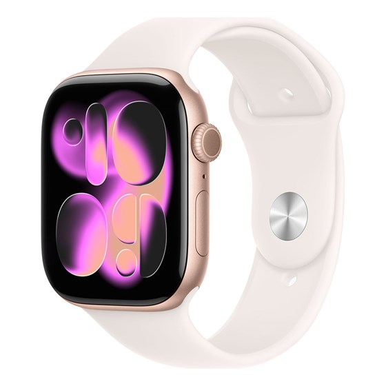 Apple Watch S11 Cellular 46mm Rose Gold Aluminium Case with Light Blush Sport Band - S/M