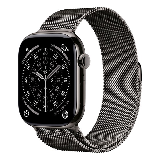 Apple Watch S11 Cellular 46mm Slate Titanium Case with Slate Milanese Loop - M/L