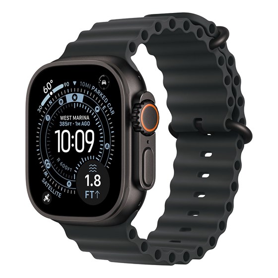 Apple Watch Ultra 3 Cellular 49mm Black Titanium Case with Black Ocean Band