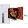 TV TCL 75C8K, 75" 4K UHD, minLED, Smart TV, 75C8K