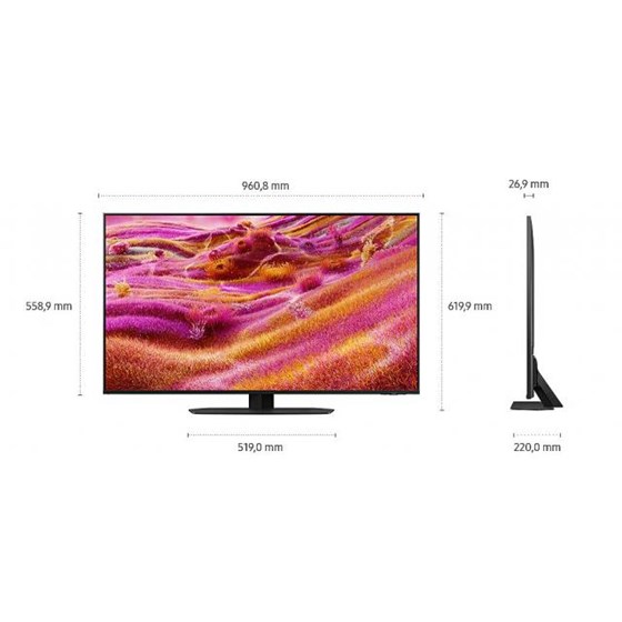 TV Samsung QE43QN90FATXXH (2025), 43" 4K UHD, QLED, Smart TV, QE43QN90FATXXH