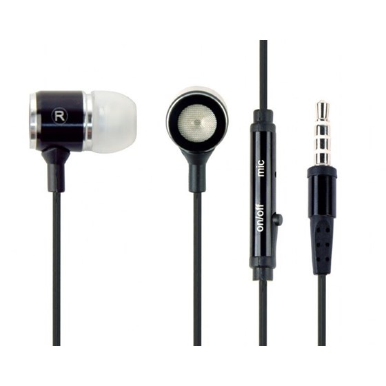 Žičane slušalice sa mikrofonom in ear, Gembird, crne, MHS-EP-001