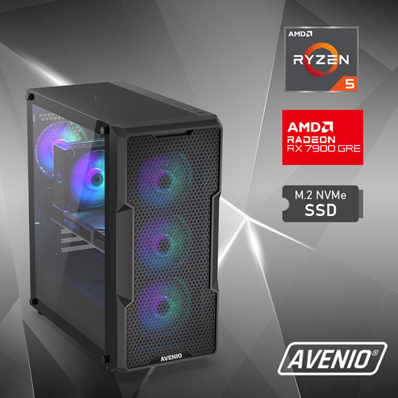 Avenio ProGamer AMD Ryzen 5 7600X3D 4.70GHz 32GB 2TB NVMe SSD W11P AMD Radeon RX 7900 Gaming 16GB GDDR6 P/N: 02243205