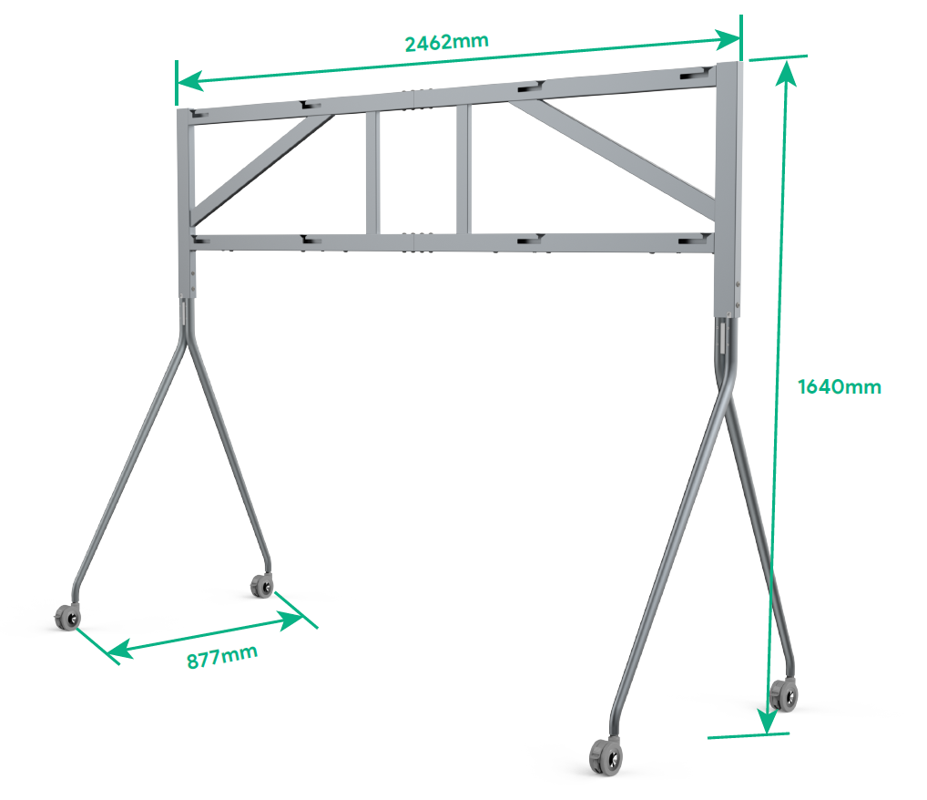 Yealink MB-FloorStand D652 dual monitor mount / stand 165.1 cm (65") Floor Grey P/N: 3311028