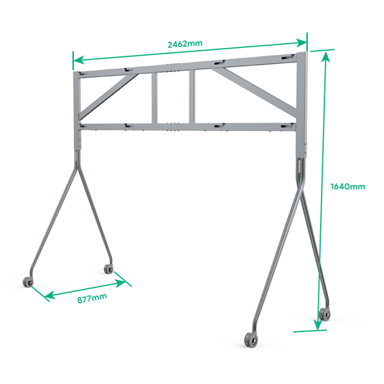 Yealink MB-FloorStand D652 dual monitor mount / stand 165.1 cm (65") Floor Grey P/N: 3311028