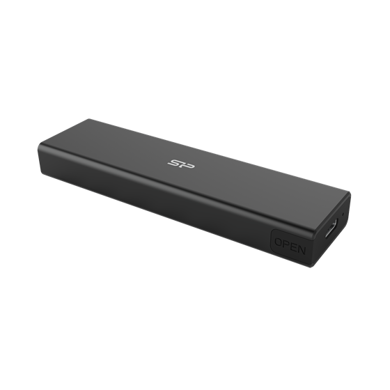 Eksterno kućište Silicon Power PD60 za M.2 PCIe NVMe / M.2 SATA SSD, USB3.2 Gen2, aluminijsko, crno
