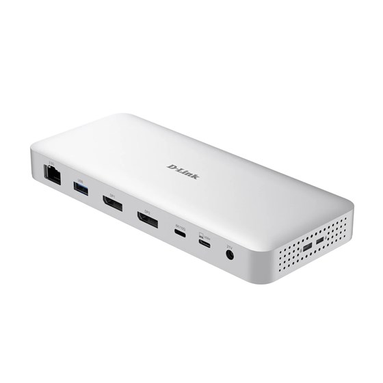 D-Link DUF-901, Docking station 9u1, 2×DP1.4/1×USB-C (USB4) DP 1.4 Alt Mode/1×RJ-45 2.5 GbE/1×USB4.0 (Thunderbolt 4)/2×USB3.2/1×USB-C/1×USB-A, PD100W