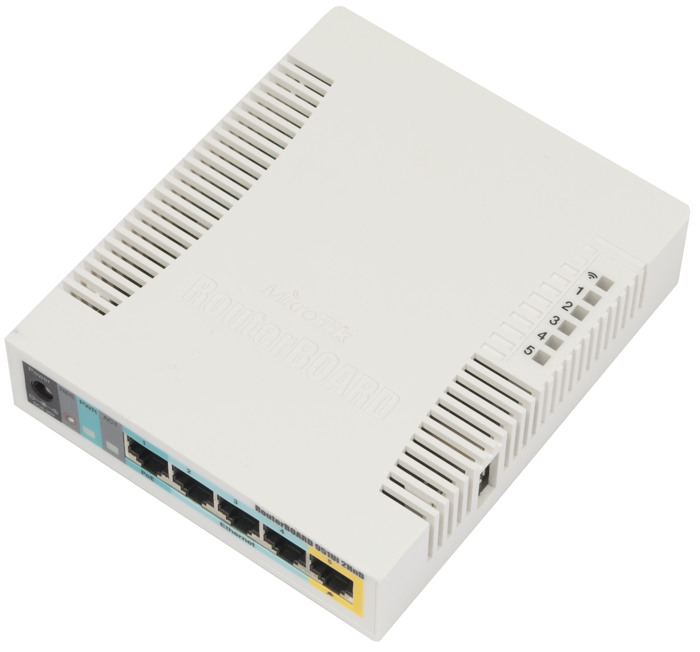 Mikrotik RB951Ui-2HnD, 2.4GHz AP, 128MB RAM, 5×LAN, RouterOS L4