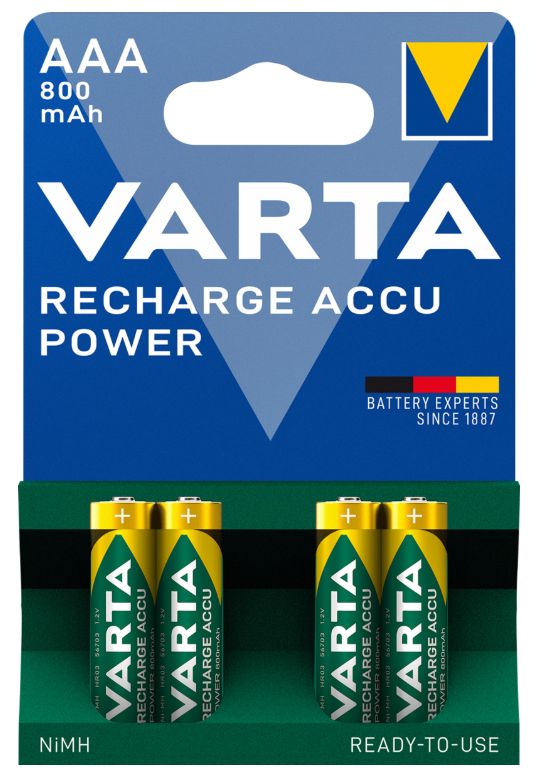 VARTA RECH.ACCU POWER R2U AAA 800MAH BLI4