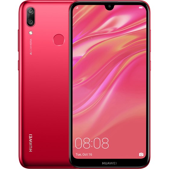 Smartphone Huawei Y7 2019 Crveni Snapdragon 450 Quad-core 1.80GHz 3GB 32GB 6.26" Android 9.0 3G 4G WiFi GPS Bluetooth 4.2 DualSIM P/N: 51093WDH