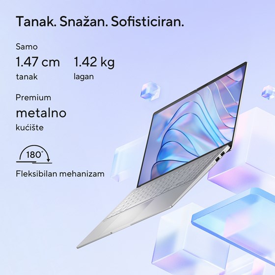 Asus VivoBook S 15 OLED S5507QA-MA056W, 90NB14Q2-M00800, 15.6" 3K 120Hz, Snapdragon X Elite X1E, 32GB, 1TB SSD, W11H, Qualcomm Adreno GPU - izložbeni artikl