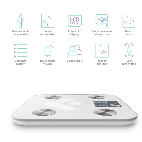 TRUELIFE pametna vaga FitScale W6 BT, bijela