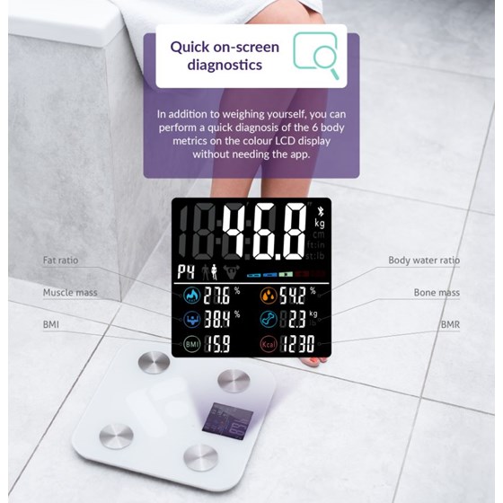 TRUELIFE pametna vaga FitScale W6 BT, bijela