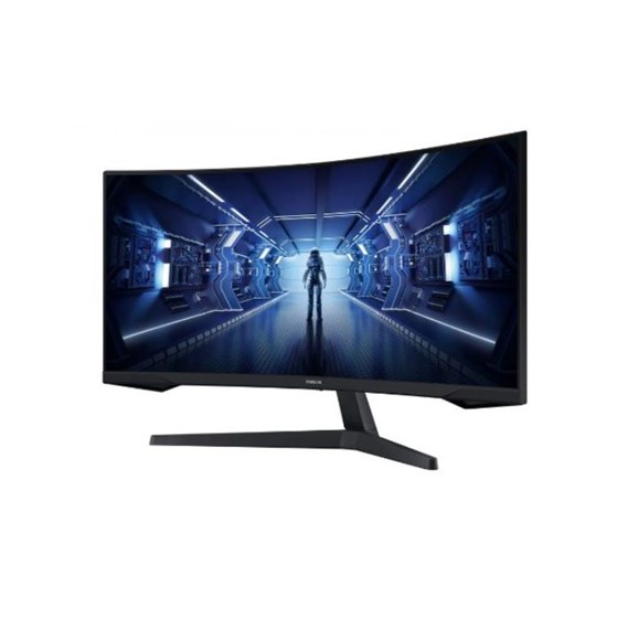 Monitor Samsung LC34G55TWWPXEN, 34" Odyssey G55T, VA, UWQHD, 165Hz, zakrivljen, crni