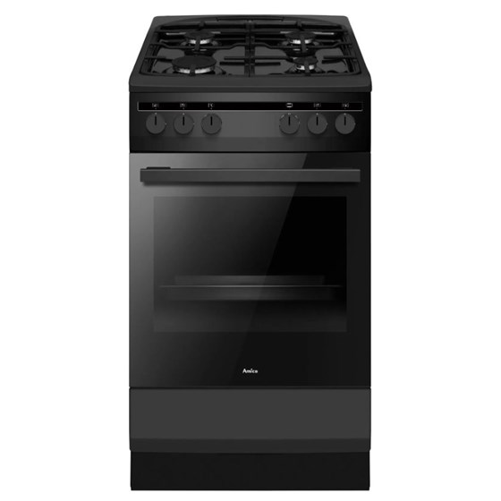 Amica samostojeći štednjak 58GET2.33HZpPFAi(Bm) plinski, crni mat ( 57908 )