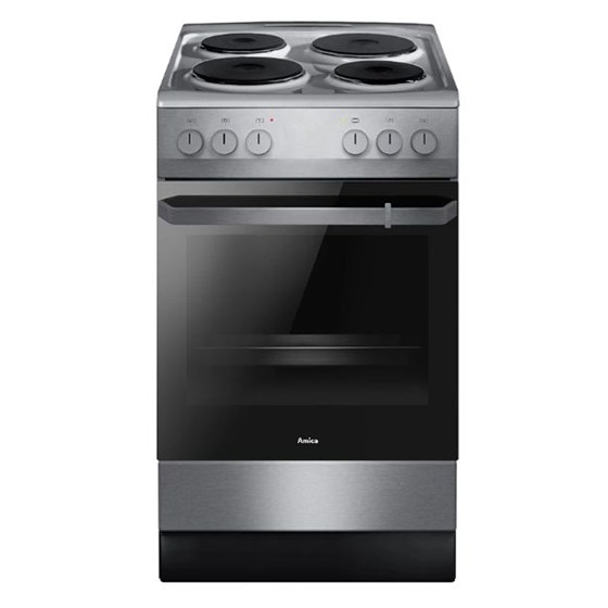 Amica Samostojeći električni štednjak Amica, 58EE2.30EPFC, inox, sivi