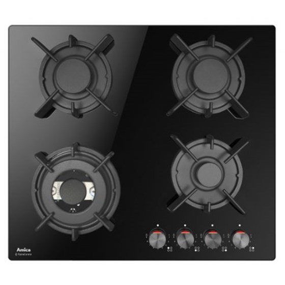 Amica Ploča za kuhanje PGCD6111AoB, staklokeramika, 4 x plin