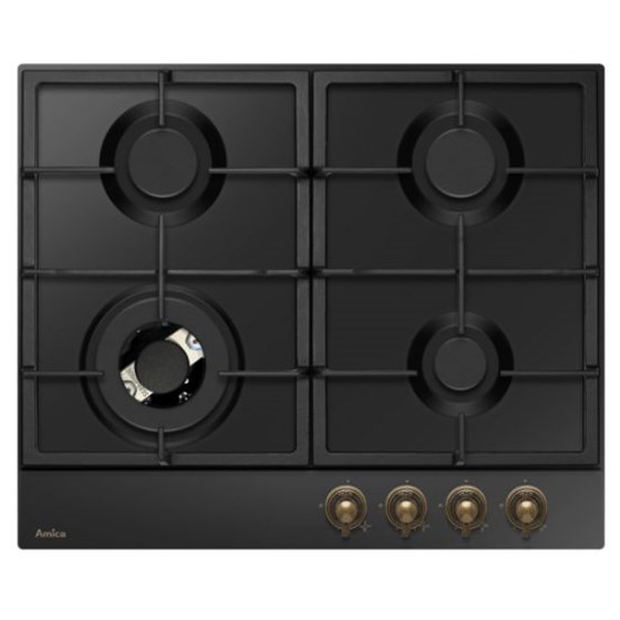 Amica Ploča za kuhanje PGA6101ApCb, Retro, crna