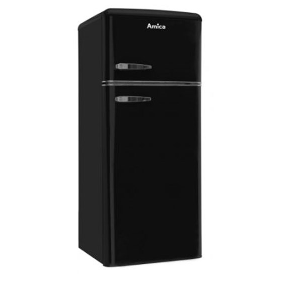Amica Hladnjak KGC15634S, E, kombinirani, retro, crni