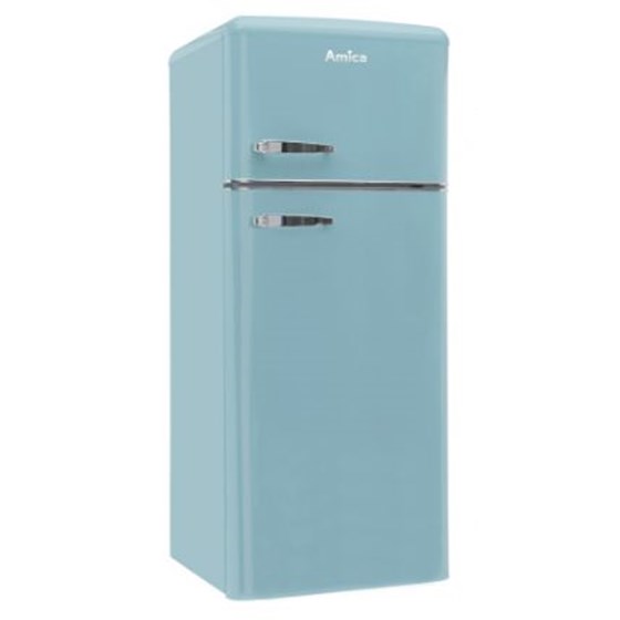 Amica Hladnjak KGC15632T, E, kombinirani, retro, tirkizno plavi