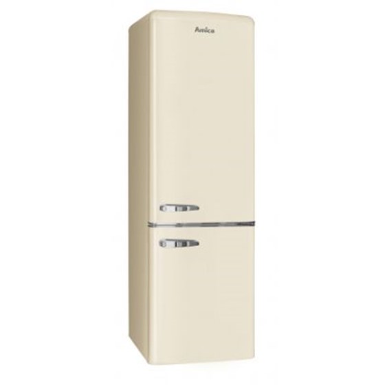 Amica Hladnjak FK2965.3GAA, E, kombinirani, retro, bež