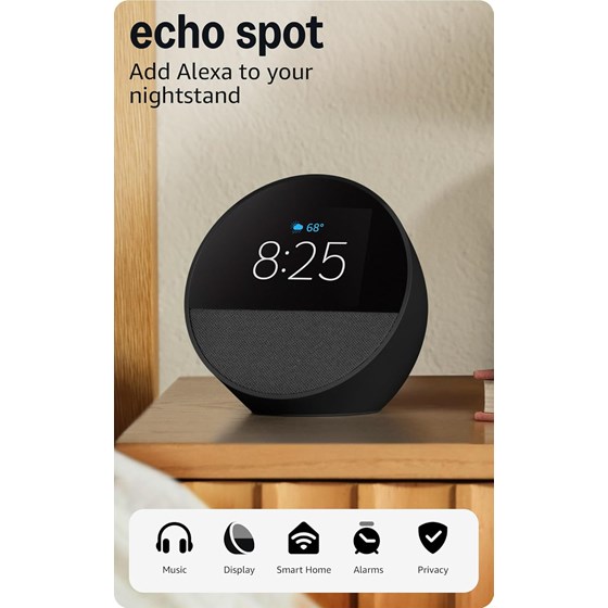 Zvučnik Amazon Echo Spot Black bluetooth