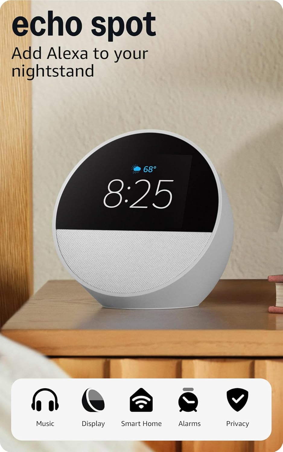 Zvučnik Amazon Echo Spot White bluetooth