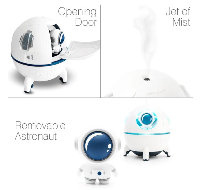 Rio Spaceship – 3 in 1 - Aroma diffuser, air humidifier, and night light