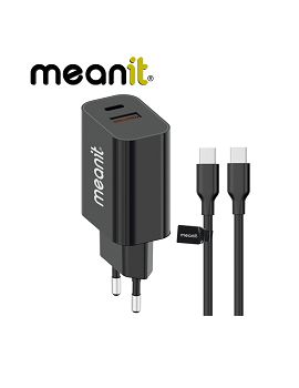 MEANIT KUĆNI BRZI PUNJAČ ZA IPHONE I ANDROID 45W SA KABELOM 1.5M