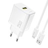 Univerzalni punjač Dudao 25W + USB C kabel 1m, bijeli