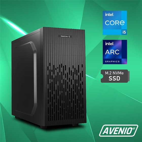 Avenio Vector Intel Core i5 14400F 2.50GHz 16GB 1TB SSD NVMe W11P Intel Arc B580 Steel Legend 12GB GDDR6 P/N 02243288