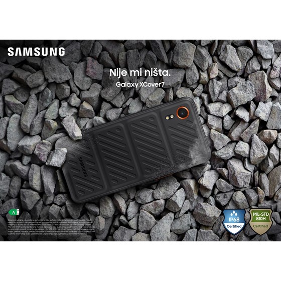 Smartphone Samsung Galaxy XCover 7 5G, 6.6", 6GB/128GB, Android 14, Crni, SM-G556BZKDEEE