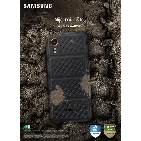 Smartphone Samsung Galaxy XCover 7 5G, 6.6", 6GB/128GB, Android 14, Crni, SM-G556BZKDEEE