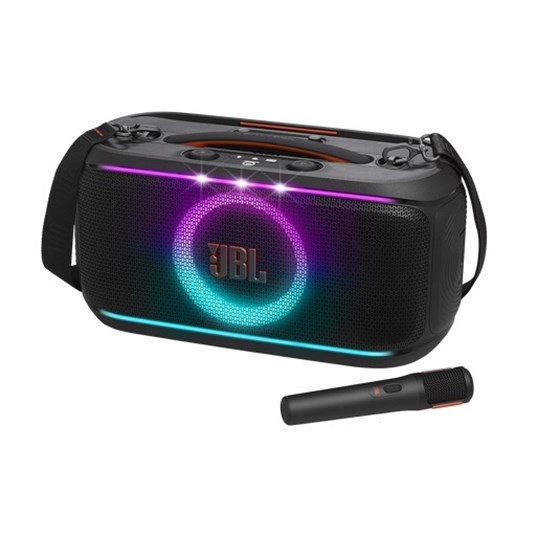 Zvučnik JBL Partybox On-the-Go 2, Bluetooth 5.4 prijenosni, bežični mikrofon, RGB, 100W, crni