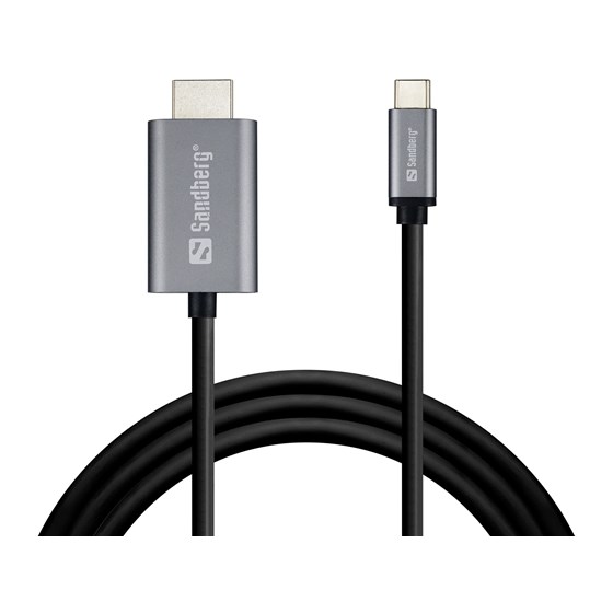 Kabel USB-C na HDMI, 2m, crni, Sandberg 136-21
