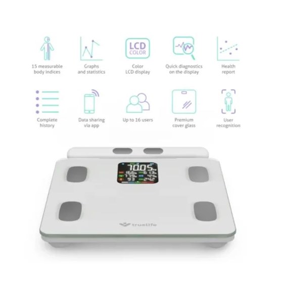 TRUELIFE pametna vaga FitScale W8 White