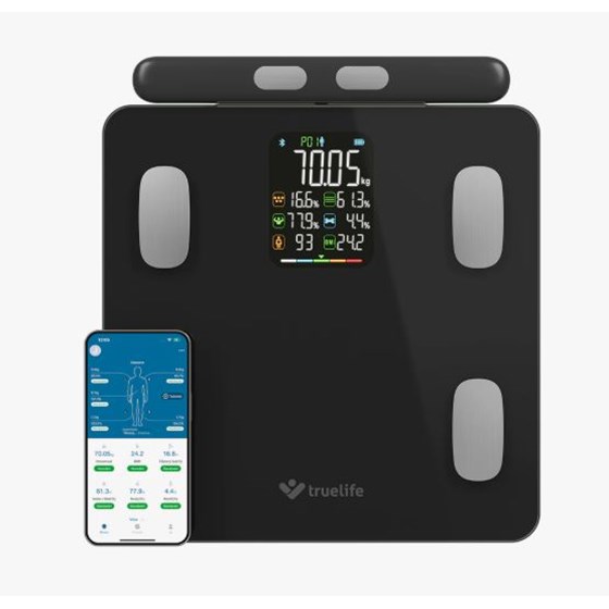TRUELIFE pametna vaga FitScale W8 Black