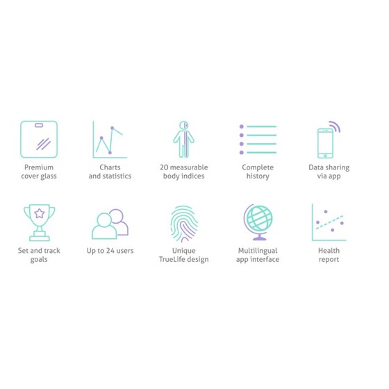 TrueLife pametna vaga FitScale W1 BT White