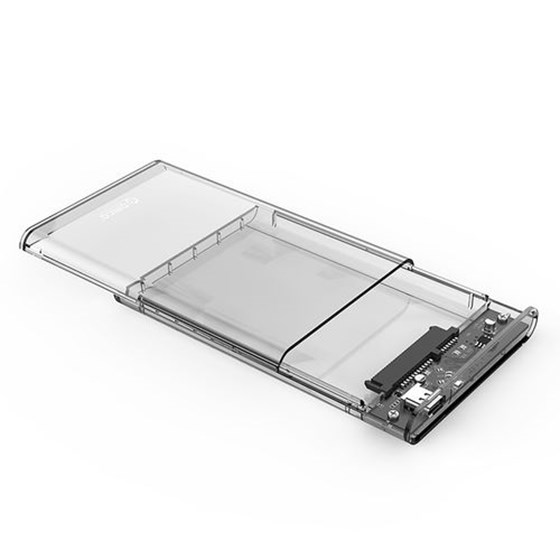 Eksterno kućište za 2.5" SATA HDD/SSD, USB C 5Gb/s Orico Disk Drive, transparent