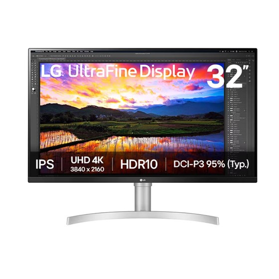 Monitor LG UltraFine 32" 4K iPS, 3840 x 2160, 60 Hz, 5ms, 2x HDMI, 1x DP, Bijelo srebrna, 32UN650K-W.AEU