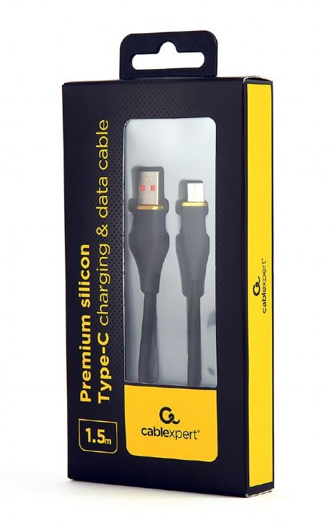 Kabel USB A - USB C, 1.5m, 2.1A, 480Mbps, Gembird, CC-USB2S-AMCM-1.5M-BK