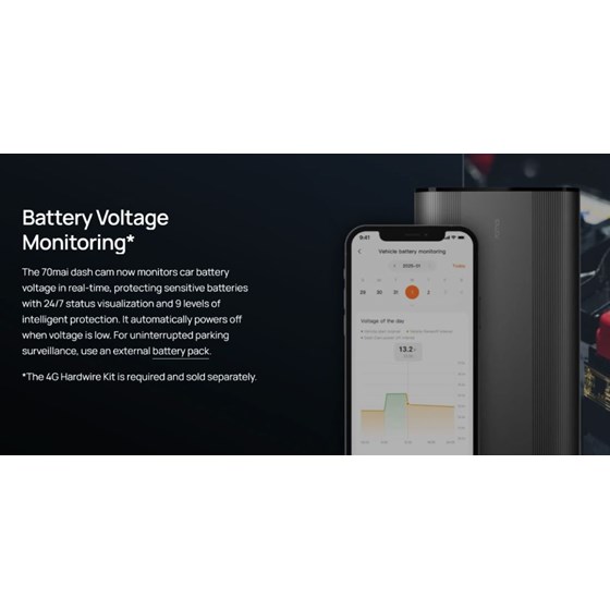 70mai T800 + RC41 Premium - Dash Cam Set 4K (SD 512 GB) auto kamera