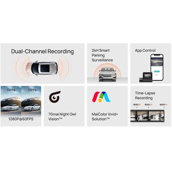 70Mai A200 Dash Cam auto kamera