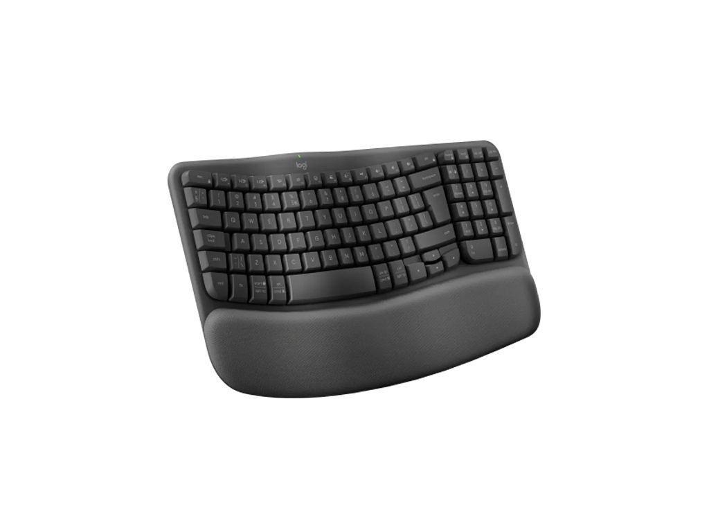 Tipkovnica Bežična Logitech Wave Keys, ergonomska, grafit