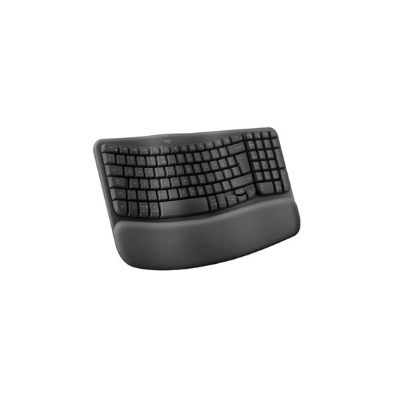 Tipkovnica Bežična Logitech Wave Keys, ergonomska, grafit